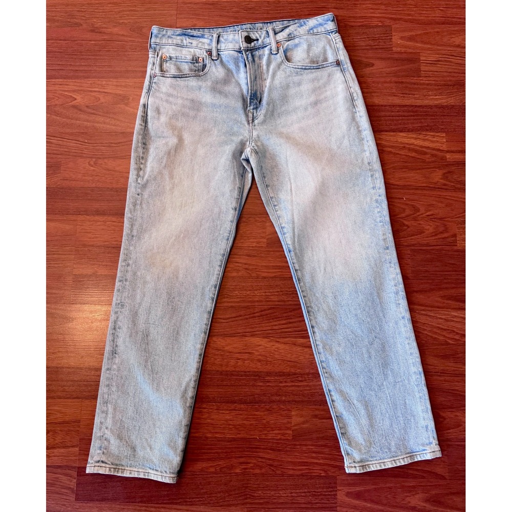 American Eagle Mens Athletic Straight Easyflex Light Wash Jeans 31x30
